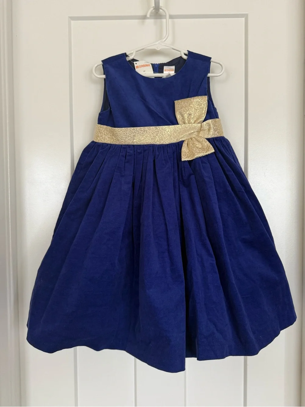 NWT Gymboree Girls 5T Royal Blue Gold Holiday Dress